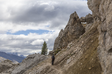 hiking in the Dolomites