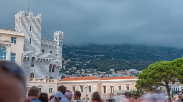 Prince's Palace of Monaco timelapse - It is the official residence of the Prince of Monaco.