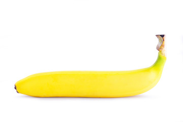 Fresh yellow banana isolated on white background
