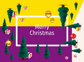 Christmas Backgrounds with blank frame. An abstract Christmas Frame Design with 3D effects and room for promotion / holiday messages.