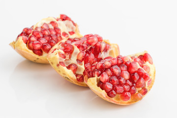 pomegranates isolated on white