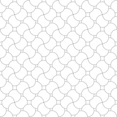 Gray geometric print on white background. Seamless pattern