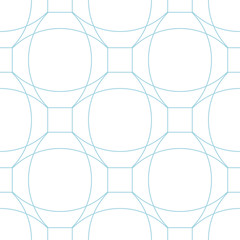 White and blue geometric ornament. Seamless pattern