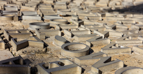 Obraz premium Human Rights Monument at Nicosia, Cyprus. Closeup view with details.