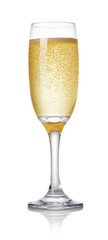 Champagne glass isolated on white background