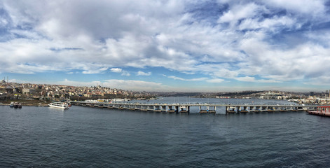 Unkapani Ataturk Bridge in Eminonu district of Istanbul, Turkey