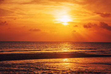 Beautiful sunset on the sea