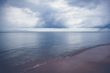 sea coast in cloudy weather, beautiful sea stunning dramatic scenery