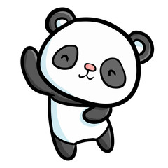 Obraz premium Funny and cute panda - vector.