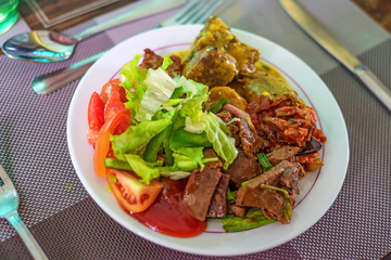 Meat with vegetables