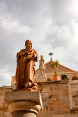 Naklejka premium Statue of St. Jerome in Bethlehem