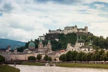 Fototapeta na wymiar Salzburg is internationally renowned for its baroque architecture