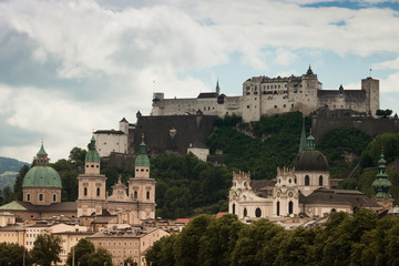 Fototapeta na wymiar Salzburg is internationally renowned for its baroque architecture