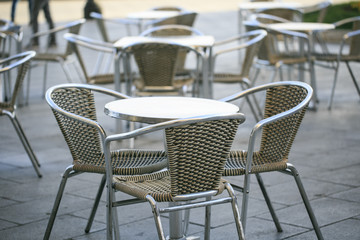 outdoor terrace in a mediterranean city