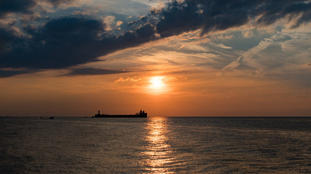 Sunset Ship