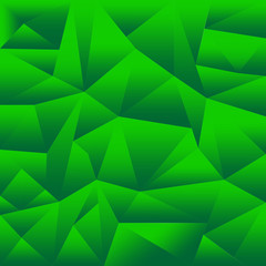 Fototapeta na wymiar Abstract Green Polygonal Triangle Background. Vector Polygon which consist of triangles. Geometric background in Origami style with gradient.