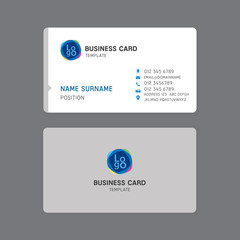 Business card template design. corporate theme.