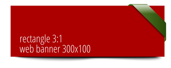 Web banner 3x1 template with ribbon