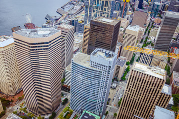 High view on Seattle