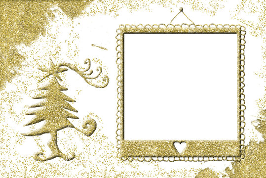 Christmas picture frame greeting card