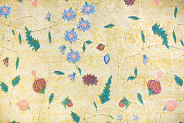tapestry textile pattern with floral ornament useful as background