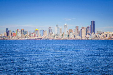 Fototapeta premium Skyline view on Seattle