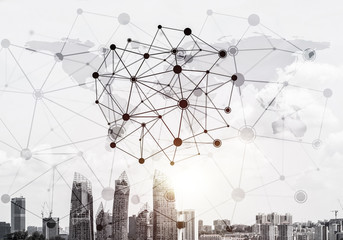 Modern city and social net as concept for global networking