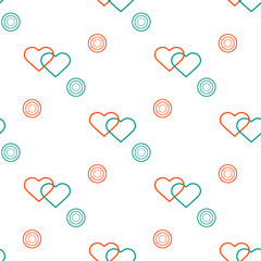 Seamless pattern with hearts. Valentine's Day