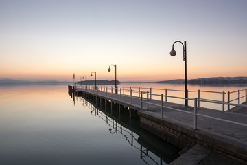 Obraz premium Sunset at Lake Trasimeno