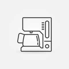 Coffee maker vector icon in thin line style