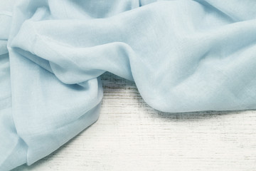 Blue linen fabric