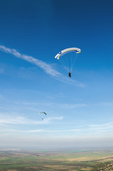 Paragliding over the valley