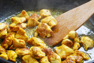 Roasted chicken with herbs.