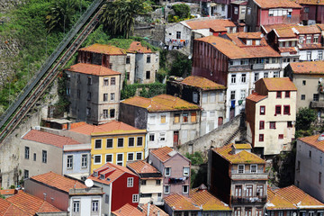 A view of the old town of Porto, Portugal 