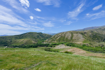 Fototapeta premium Meadow and valley in New Zealand