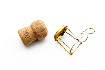 Champagne's cork for the 2018 new year celebration party