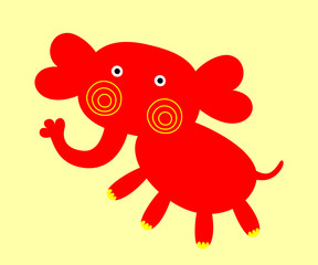 cute valentine elephant cartoon vector