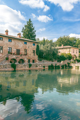 Obraz premium Old thermal baths in Bagno Vignoni, Tuscany, Italy