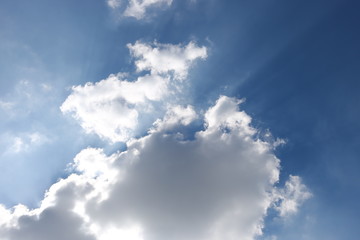 Blue sky and clouds, background