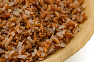 Roter Reis, gekocht, Nahaufnahme
