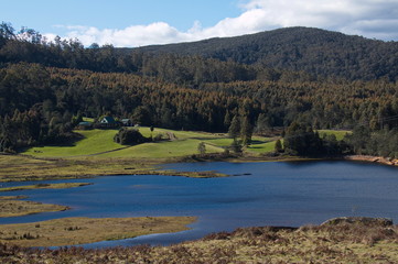 Gardner Lake at Moina in Tasmania