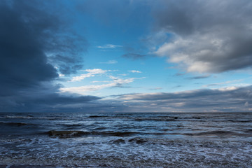 Fototapeta premium Waves at Baltic sea coast, Latvia.