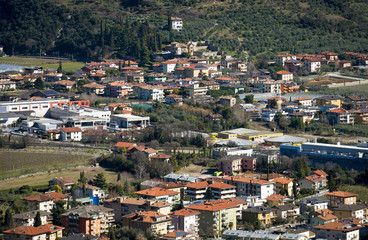 Fototapeta na wymiar Panoramic view of Riva del Garda, Italy