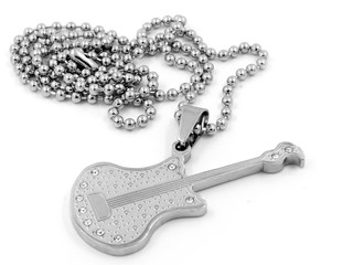 Pendant for musicians - Guitar - Stainless steel