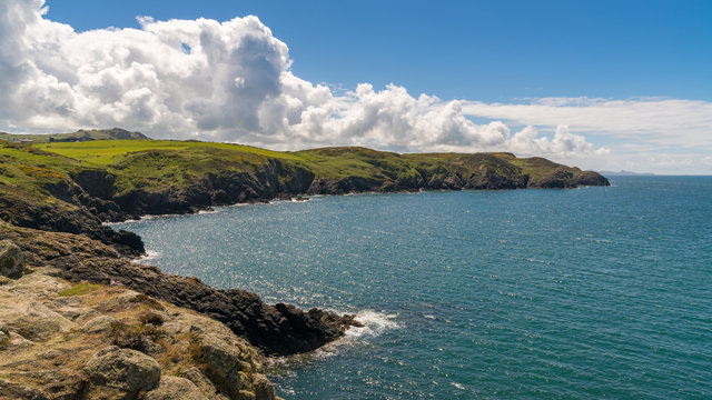 Pembrokeshire Coast at Carreg Onnen Bay, near Goodwick, Dyfed, Wales, UK