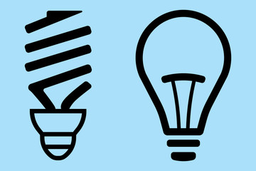 Light Bulb line icon vector, isolated on white background. Idea sign, solution, thinking concept. Lighting Electric lamp. Electricity, shine. Trendy Flat style for graphic design, Web site, UI. EPS.