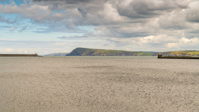 Clouds over Fishguard Bay, Goodwick, Pembrokeshire, Dyfed, Wales, UK
