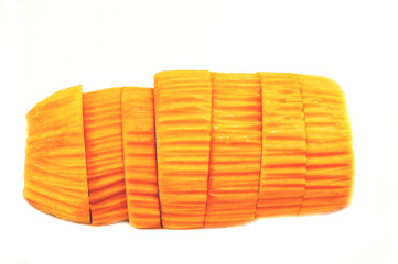 Beautifully shaped fruit on white background.