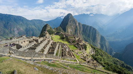 View of the Lost Incan City of Machu Picchu near Cusco, Peru.