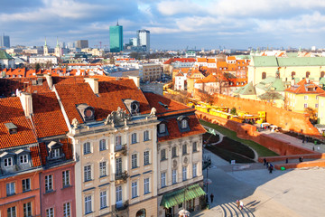 Fototapeta na wymiar Tenements in Warsaw.